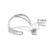 ファッションピアス 交差ツイストひねり上品 18Kコーティングニッケルフリー | ボディピアス専門店凛RIN | 詳細画像10 