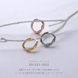 ピアス ツイストねじり キャッチレスフープピアス | ボディピアス専門店凛RIN | 詳細画像5