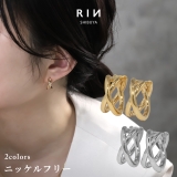 ピアス クロス2連レディース キャッチレスフープピアス | ボディピアス専門店凛RIN | 詳細画像1 