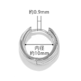 ピアス クロス2連レディース キャッチレスフープピアス | ボディピアス専門店凛RIN | 詳細画像11 