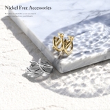 ピアス クロス2連レディース キャッチレスフープピアス | ボディピアス専門店凛RIN | 詳細画像2 