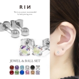ファッションピアス 誕生石ジュエル シルバーボールピアス | ボディピアス専門店凛RIN | 詳細画像1 