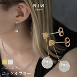 ピアスパール 18金金属アレルギーパールピアス ニッケルフリーロジウムコーティン… | ボディピアス専門店凛RIN | 詳細画像1