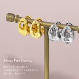 ピアス18Kコーティング 楕円ドロップモードおしゃれ 印象的フープリングピアス | ボディピアス専門店凛RIN | 詳細画像4 