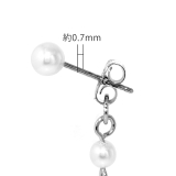 ピアス18Kコーティングパールチェーン きれい上品スタッド アクセサリー | ボディピアス専門店凛RIN | 詳細画像10