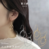 ピアス18Kコーティング リーフ葉っぱ 金アレ対応きれいゆらゆらフック | ボディピアス専門店凛RIN | 詳細画像1