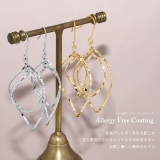 ピアス18Kコーティング リーフ葉っぱ 金アレ対応きれいゆらゆらフック | ボディピアス専門店凛RIN | 詳細画像3