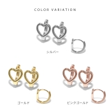 ピアス 18Kコーティングハートリング ハートフレームフープピアス | ボディピアス専門店凛RIN | 詳細画像8
