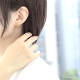 ピアス18Kコーティング ハートリング丸みはーと立体感 フープピアス | ボディピアス専門店凛RIN | 詳細画像5