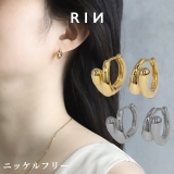 ピアス 楕円シンメトリー18Kロジウムコーティングニッケルフリー アクセサリー | ボディピアス専門店凛RIN | 詳細画像1