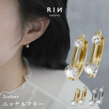 ピアス キャッチレス小ぶり18金 キュービックジルコニア | ボディピアス専門店凛RIN | 詳細画像1