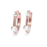 ピンクゴールド | ピアス キャッチレス小ぶり18金 キュービックジルコニア | ボディピアス専門店凛RIN