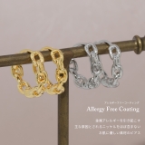 ピアス 18Kコーティングニッケルフリー チェーン鎖シンプルフープピアス | ボディピアス専門店凛RIN | 詳細画像3