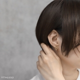 ピアス16Kコーティング オープンハートスタイリッシュチタンポスト スタッド | ボディピアス専門店凛RIN | 詳細画像4