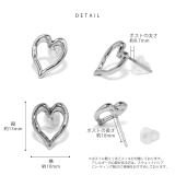 ピアス16Kコーティング オープンハートスタイリッシュチタンポスト スタッド | ボディピアス専門店凛RIN | 詳細画像9