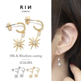 ピアス星スタースパークル きれい上品 18kロジウム | ボディピアス専門店凛RIN | 詳細画像1 