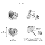 ピアス18Kコーティング ハートメタルモダン スタッドアクセサリー金属 | ボディピアス専門店凛RIN | 詳細画像9
