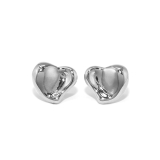 シルバー | ピアス18Kコーティング ハートメタルモダン スタッドアクセサリー金属 | ボディピアス専門店凛RIN
