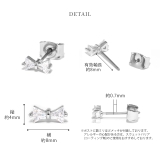 ピアス18Kコーティング リボンりぼんCZストーン きれいスタッドアクセサリー | ボディピアス専門店凛RIN | 詳細画像9
