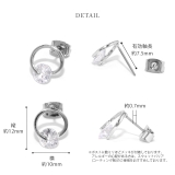 ピアス18Kコーティング ラウンドサークルフレームCZストーンきれい | ボディピアス専門店凛RIN | 詳細画像9 