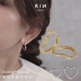ピアス ハート18Kコーティングニッケルフリーピアス リングフープ | ボディピアス専門店凛RIN | 詳細画像1