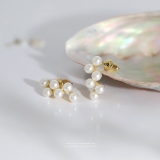 ピアス16Kコーティング パールエレガントチタンポストセレモニースタッド アクセ… | ボディピアス専門店凛RIN | 詳細画像2