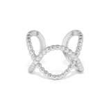 Bタイプ・シルバー | イヤーカフ ツイストクロスニッケルフリーリング アクセサリー | ボディピアス専門店凛RIN