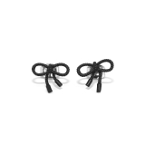 Cタイプ・ブラック | ピアス リボンかわいいバレエコア韓国ファッションチタンポスト アクセサリー | ボディピアス専門店凛RIN