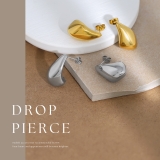 ピアス シルバーゴールドドロップピアスサージカルステンレスPVD金属アレルギー対… | ボディピアス専門店凛RIN | 詳細画像2 