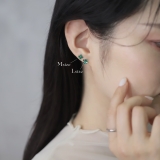 ピアス クローバー四つ葉小さめクリアグリーンかわいいキュービックジルコニア | ボディピアス専門店凛RIN | 詳細画像7