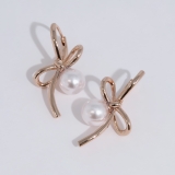 ピンクゴールド | ピアス リボンパール上品セレモニーパーティかわいいリングピアス アクセサリー | ボディピアス専門店凛RIN