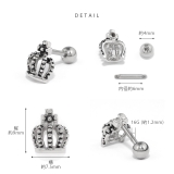 軟骨ピアス クラウン王冠キングクイーン王様 ボディピアス | ボディピアス専門店凛RIN | 詳細画像10