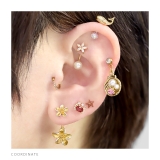 へそピアス かわいい ハワイアンプルメリアダブル花南国リゾート夏海 | ボディピアス専門店凛RIN | 詳細画像5