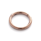 ピンクゴールド | 軟骨ピアス プレミアムコーティング シンプルフープワンタッチセグメントリングボデ… | ボディピアス専門店凛RIN