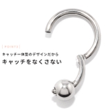 ピアス 金属アレルギー フープピアスビーズリングピアス | ボディピアス専門店凛RIN | 詳細画像8