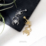 へそピアス 蜘蛛クモスパイダーおしゃれスタイリッシュ個性派 ボディピアス | ボディピアス専門店凛RIN | 詳細画像2 