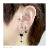 軟骨ピアス 太陽サンギラギラかっこいいスタイリッシュ黒クリア ボディピアス | ボディピアス専門店凛RIN | 詳細画像5 