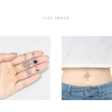 軟骨ピアス 太陽サンギラギラかっこいいスタイリッシュ黒クリア ボディピアス | ボディピアス専門店凛RIN | 詳細画像6 