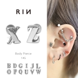 軟骨ピアス イニシャルアルファベット英字英語金属アレルギー対応スタイリッシュ ボ… | ボディピアス専門店凛RIN | 詳細画像1