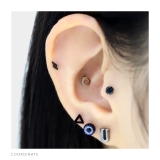 軟骨ピアス イニシャルアルファベット英字英語金属アレルギー対応スタイリッシュ ボ… | ボディピアス専門店凛RIN | 詳細画像4