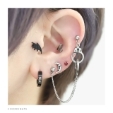 軟骨ピアス イニシャルアルファベット英字英語金属アレルギー対応スタイリッシュ ボ… | ボディピアス専門店凛RIN | 詳細画像9