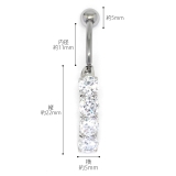へそピアス 14G 金属アレルギー対応 | ボディピアス専門店凛RIN | 詳細画像5