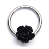 ブラック | リング ボディピアス 薔薇 | ボディピアス専門店凛RIN