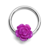 パープル | リング ボディピアス 薔薇 | ボディピアス専門店凛RIN