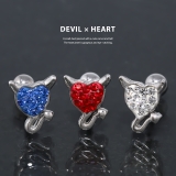 軟骨ピアスデビルハート heart悪魔キュートしっぽ ストレートバーベルボディピ… | ボディピアス専門店凛RIN | 詳細画像3 
