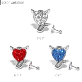 軟骨ピアスデビルハート heart悪魔キュートしっぽ ストレートバーベルボディピ… | ボディピアス専門店凛RIN | 詳細画像9 