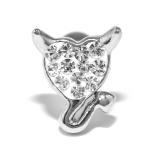 クリア | 軟骨ピアスデビルハート heart悪魔キュートしっぽ ストレートバーベルボディピ… | ボディピアス専門店凛RIN