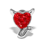 レッド | 軟骨ピアスデビルハート heart悪魔キュートしっぽ ストレートバーベルボディピ… | ボディピアス専門店凛RIN