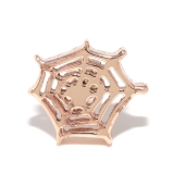 ピンクゴールド | 軟骨ピアススパイダー 蜘蛛の巣くもの巣クモ ストレートバーベルボディピアス | ボディピアス専門店凛RIN