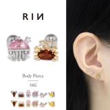 軟骨ピアス 海エビカニタコクラゲクジラエンゼルフィッシュキュービックジルコニア … | ボディピアス専門店凛RIN | 詳細画像1